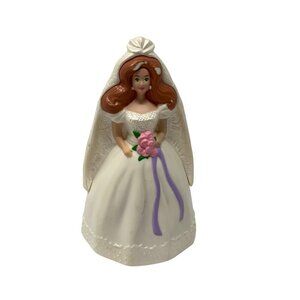 Barbie Bride Wedding 1991 Mcdonalds Happy Meal Toy Brown Hair Cake Topper Vtg